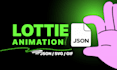 create custom json lottie animation for website or app