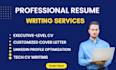 deliver a complete executive resume writing service