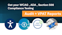 create wcag vpat report ada section 508 compliance
