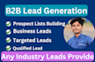 provide b2b lead generation prospect email list for any industry