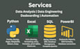 do statistical analysis and reporting using python, excel, tableau, and power bi