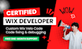 create custom wix velo features using wix code for your wix website