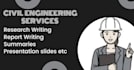 provide writing services on civil engineering topics