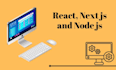 do website development and design using react, next js and node js