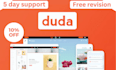 design a duda website using duda website builder
