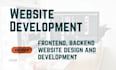 do frontend, backend website design and development