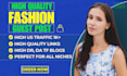 write and publish fashion guest articles for SEO and brand growth