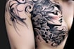 custom an abstract black tattoo design
