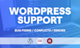 fix wordpress website bugs, issues, problems or errors