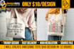 create awesome tote bag design in 12 hours