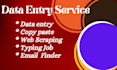 do data entry, typing job, web research,