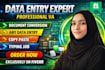 do data entry typing work job, copy paste, pdf to excel,word