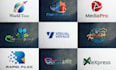 create 3d modern business logo design with copyright license
