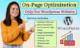 optimize on page SEO for wordpress websites by yoast or rank math