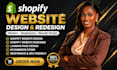 design shopify website redesign shopify store redesign shopify website design