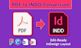 do precise conversion of your PDF to indesign
