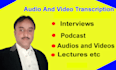 transcribe audio and video