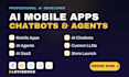develop ai mobile app, ai chatbot, ai saas as ai developer