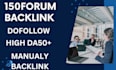 do manually  forum backlinks with natural  high da