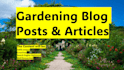 write high quality gardening blog posts and articles for you