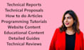 technical research to write tech blogs and articles