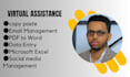 be your virtual assistant for data entry, typing, copy paste