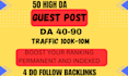 do high quality backlinks and high da guest post link building service