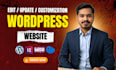 edit wordpress website, wordpress website customization, update wordpress site