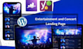create entertainment concert landing page website