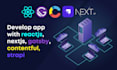 develop frontend with reactjs, nextjs, gatsby, contentful, strapi
