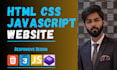 create responsive websites using HTML, CSS, bootstrap and js