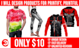 design products for printify, printful