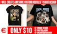 create awesome custom bootleg t shirt design