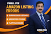 fix amazon listing errors, suppressed listings, variations and flat file issues