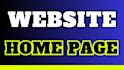 design home page, web page or single page website