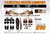 create a professional footwear tech pack and custom sneaker design