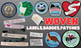 design custom woven label,badge,patch with free  shipping