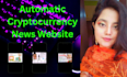 create automatic cryptocurrency news website with adsterra ads