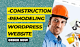 design contractor, construction website, remodeling website in wordpress
