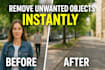 erase background,object, person from videos and pictures