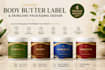 design luxury body butter label and skincare packaging