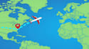 create plane travel route map animation for vlogs and video