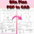 draw site plan, survey plan pdf to cad, google earth
