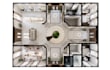design 3d floor plan, isometric render, and top view
