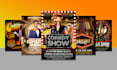 design comedy night,  karaoke, open mic, club,  event flyer