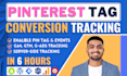 setup pinterest tag, pixel, ga4 ecommerce tracking with server side tracking