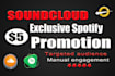 do music spotify promote on soundcloud  promotion tracks to 5 million followers