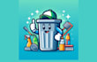 design eye catchy trach can bin cleaning logo in 12 hours