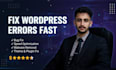 fix wordpress website errors php bugs database issues within hours