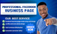 create, professional facebook business page setup and design